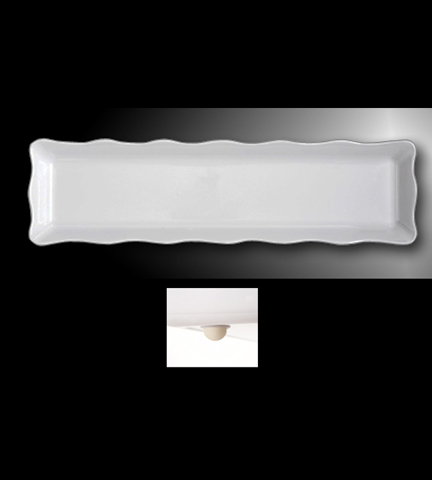 Bake & Brew Scallop Edge Tray 23"L x 5.25"W